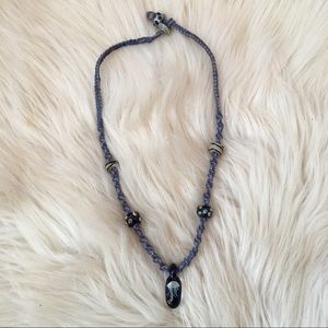 Blown glass jellyfish necklace handmade